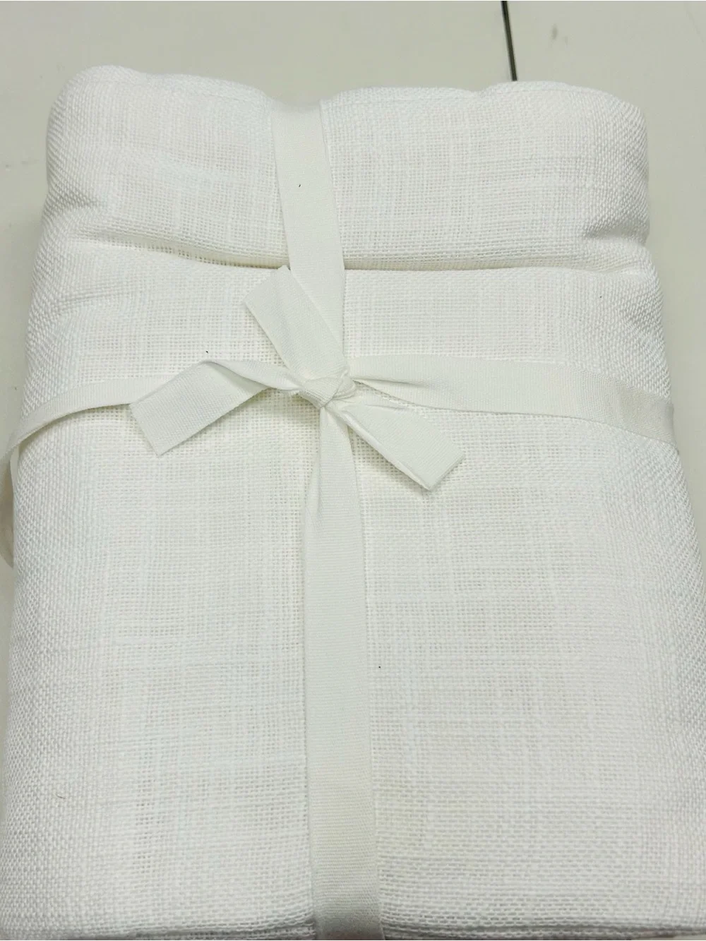 NWOT QUINCE Set Of 2 48x96 Cotton Sheer Curtains White 1113